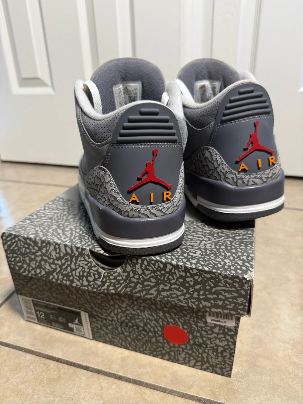 Jordan Air Jordan 3 Retro Cool Grey Silver/Orange 2021 CT8532-012 Men SIZE 12M